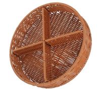 Beaupretty Panier Rond Tressé Polyvalent en PP Cadre Intérieur Amovible | Bonbons et Fruits Secs, Design Portable, Usage Bureau ou Maison, Style Travaillé et Pratique