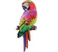 Beaupretty Perroquet en métal Applique murale décorative pour jardin et cuisine en fer, oiseau mural décoratif avec détails réalistes, résistant à la décoloration, 2 pièces
