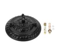 Beaupretty Plaque de Plafonnier Rétro en Acier et Alliage de Zinc, Base Suspendre Pratique et Facile à Démonter, pour Bars et Couloirs, Design Simple et Élégant Noir