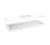Beaupretty Plateau de Service Rectangulaire avec Couvercle Présentoir Acrylique Multifonction pour Gâteaux Pâtisseries et Sushis Élégant et Pratique pour Fêtes et Stockage Maison