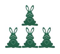 Beaupretty Pochettes Porte-fourche en Feutre Non Tissé Vert de Lapin, Lot de 4 Réutilisables pour Rangement Ustensiles et Décoration de Table Lors de Fêtes D'anniversaire
