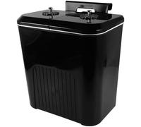 Beaupretty Poubelle Cuisine à Double Compartiment, 9 L, Noire, Murale | Plastique, Double Couvercle Basculant, sous Évier Meuble, pour Paquet et Portes de Placard