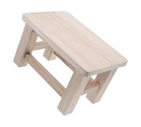 Beaupretty Tabouret en Bois Massif Beige Compact pour Enfants, Surface Lisse, Siège Polyvalent pour Changer de Chaussures à Domicile, Petit Tabouret Pratique et Robuste