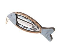 Beaupretty Thermomètre Mural en Bois Forme Arête de Poisson Rustique, Décoration Murale Patio, pour Sandales Femme Ambiance Méditerranéenne