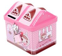 Beaupretty Tirelire Licorne et Pot D’épargne Maison Cartoon Garçon et Filles, Taille Compacte, avec Cadenas Sécurisé, en Plastique Coloré Rose ou Bleu, pour Chambre Fille Garçon, Rangement