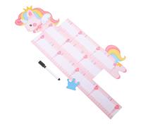 Beaupretty Toise Autocollante Murale pour Garçon et Filles Design Animaux Cartoon en Pvc Étanche et Amovible, pour Chambre Bébé ou Murs Intérieurs, 1 Set de Stickers Hauteur Rose