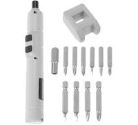 Beaupretty Tournevis Électrique Mini sans Fil 10 Embouts en Acier Allié, Batterie 1100mah Rechargeable Usb, Outil de Précision Confortable pour Réparation et Usage Domestique