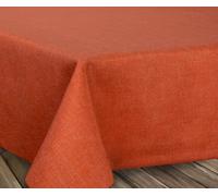 Beautex - Nappe en lin infroissable - Effet lotus - Forme ovale rectangulaire - Taille et couleur au choix, Textile, terracotta, Eckig 130x160 cm