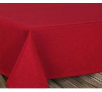 Beautex - Nappe en lin infroissable - Effet lotus - Forme ovale rectangulaire - Taille et couleur au choix, Textile, bordeaux, Eckig 160x260 cm