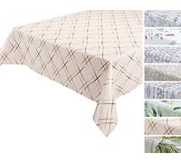 BEAUTEX - Nappe en toile cirée - Lavable - Ronde, ovale ou rectangulaire - Motif et taille au choix - Excellente - Rectangulaire - 140 x 240 cm