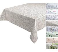 BEAUTEX - Nappe en toile cirée - Lavable - Ronde, ovale ou rectangulaire - Motif et taille au choix - Hawaï - Beige - Rectangulaire - 140 x 160 cm