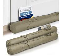 Beautissu 2X Boudin Bas de Porte Isolant Anti Froid & Anti Bruit Jardin | 90cm 90x10cm taupe de fenêtre de Passant arrête courant d'air isolation Viento