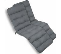 Beautissu 2X Matelas de plage confortable Deckchair, 200x50x8 cm, gris