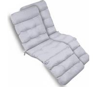 Beautissu 2X Matelas de plage confortable Deckchair, 200x50x8 cm, gris clair