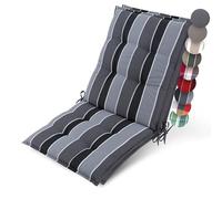 Beautissu 2X Premium Coussin Chaise Jardin Dossier Bas avec Sangles
