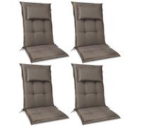 Beautissu, 4 coussins d'appui haut de gamme 120 x 50 x 7 cm, taupe