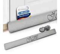 Beautissu Bas de Porte en Coton Contre Le Froid avec Remplissage Boudin | 90cm 1 kg gris clair comme de fenêtre coussin robuste tenue ferme Poids arrête-vent isolant anti bloqueur courant Tuuli
