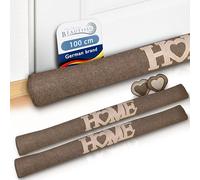 Beautissu Bas de Porte en Coton Contre Le Froid avec Remplissage Tenue | 100cm poids 1 kg marron robuste 2x comme boudin de fenêtre coussin de Ferme coupe vent d'entrée isolation anti Tuuli HE