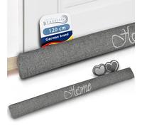 Beautissu Bas de Porte en Coton Robuste avec Remplissage et Tenue Ferme | 120cm poids 1,2 kg anthracite boudin de fenêtre contre le froid coussin de Home arrête coupe-vent d'entrée tapis Tuuli