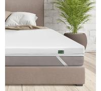 Beautissu BeauNuit 7 secteurs surmatelas Mousse Visco pour sommier Ressorts | 180x200cm épaisseur 7cm matelas jusqu'à 30cm protège-matelas antidérapant et respirant boxspring topper zones forme MT Lux