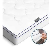 Beautissu BeauNuit MT Base Surmatelas avec Housse Intégrée 90x200 cm - Rembourrage en Mousse de 3 cm pour et Matelas jusqu'à 30 cm