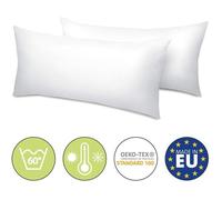 Beautissu BeauNuit UK Ensemble d'oreillers lot de 2 40x80 cm avec 450g de garnissage chacun - Coussin de couchage en sachet double