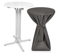 Beautissu Bellini, diamètre 80 cm, structure blanche, comprenant un coussin de qualité supérieure couleur anthracite, pliable