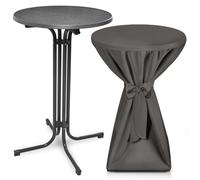 Beautissu Bellini, diamètre 80 cm, structure grise, comprenant un coussin de qualité supérieure couleur anthracite, pliable