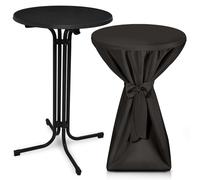 Beautissu Bellini, diamètre 80 cm, structure noire, comprenant un coussin de qualité supérieure noir, pliable