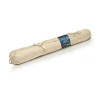 Beautissu Boudin Bas de Porte 100% Coton Isolant avec Passant pour Porte | 100x10cm crème 100% de fenêtre de jardin anti-courant d'air bloqueur poignée transport anti froid coupe Viento