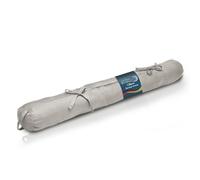 Beautissu Boudin Bas de Porte 100% Coton Isolant avec Passant pour Porte | 120x10cm gris clair 100% de fenêtre de jardin anti-courant d'air bloqueur poignée transport anti froid Viento