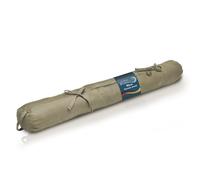 Beautissu Boudin Bas de Porte Isolant 100% Coton avec Passant pour Porte | 90x10cm taupe de fenêtre de jardin arrête froid poignée transport bloque courant d'air isolation coupe Viento