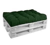 Beautissu Coussin Assise Euro Palette ECO pour canapé Salon Jardin Lounge | 120x80x15cm vert 1x matelas lounge extérieur intérieur banquette Canape Style
