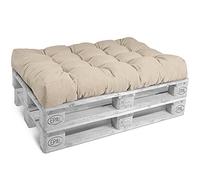 Beautissu Coussin Assise Euro Palette 120x80x15 cm - 1x Coussin Matelas Palette Nature Coussin Lounge Extérieur & Intérieur Coussin pour Canape Salon Jardin Coussin Banquette - ECO Style
