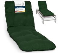 Beautissu Matelas pour chaise longue Deckchair Flair RL, 190x60x8 cm, vert foncé