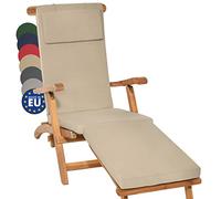 Beautissu Matelas de chaise longue de luxe LoftLux DC, 175 x 45 x 5 cm, naturel