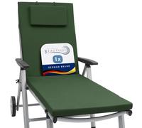 Beautissu Matelas pour chaise longue Loft RL, 200 x 60 x 5 cm, vert foncé