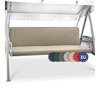 Beautissu Coussin balancelle 3 Places Lot de 2 Assise Dossier extérieur | 180x50cm beige lavable avec fermeture éclair d'assise jardin Loft HS