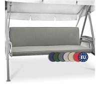 Beautissu Coussin balancelle 3 Places Lot de 2 Assise Dossier extérieur | 180x50cm gris lavable avec fermeture éclair d'assise jardin Loft HS