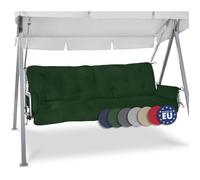 Beautissu Coussin balancelle Flair HS 180x50x8cm Vert foncé - coussin banquette + coussins accoudoirs pour balancelle