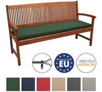 Beautissu Coussin Banc Banquette Loft BK 100x48x5 cm - Vert foncé - Jardin Terrasse Balcon Extérieur (Banc non inclus)