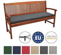 Beautissu Coussin Banc Banquette Loft BK 120x48x5 cm - Gris graphite - Jardin Terrasse Balcon Extérieur (Banc non inclus)