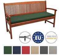 Beautissu Coussin Banc Banquette Loft BK 120x48x5 cm - Vert foncé - Jardin Terrasse Balcon Extérieur (Banc non inclus)