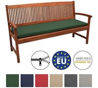 Beautissu Coussin Banc Banquette Loft BK 180x48x5 cm - Vert foncé - Jardin Terrasse Balcon Extérieur (Banc non inclus)