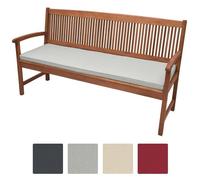 Coussin de banc Beautissu Base BK, 180 x 48 x 5 cm, gris clair