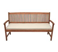 Beautissu Coussin Banc - Coussin Exterieur Jardin déhoussable - Coussin Banquette pour terrasse - Matelas Exterieur Confortable - 150x48x5cm Nature - Base BK