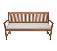 Beautissu Coussin Banc - Coussin Exterieur Jardin déhoussable - Coussin Banquette pour terrasse - Matelas Exterieur Confortable - 180x48x5cm Gris Clair - Base BK