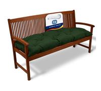 Beautissu Coussin Banc de Jardin extérieur pour terrasse Balcon balancelle | 100x50cm vert foncé pour banquette rembourrage assise salon Flair BK
