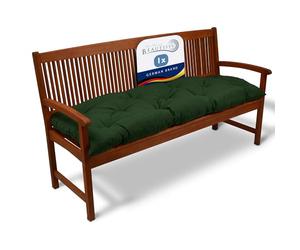 Beautissu coussin banc de jardin extérieur pour terrasse balcon balancelle | 100x50cm vert foncé pour banquette rembourrage assise salon Flair BK