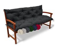 Beautissu Coussin Banc de Jardin Exterieur pour terrasse Balcon Matelas | 100x50x50cm anthracite confortable dossier assise graphite gris Flair BR